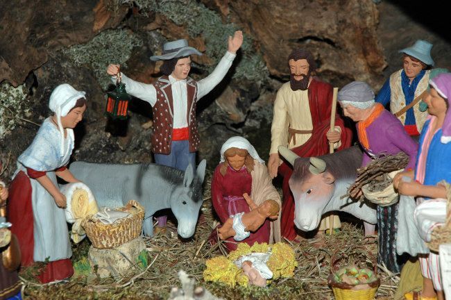  a traditional nativity scene